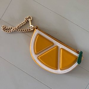 Coach orange slice coin purse